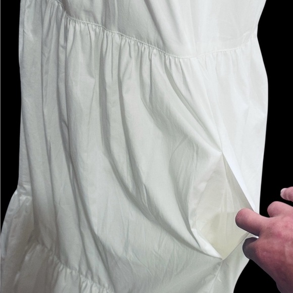 Rag & Bone Leilah Poplin Dress Elegant White Maxi Dress Brand New Large - Picture 11 of 12
